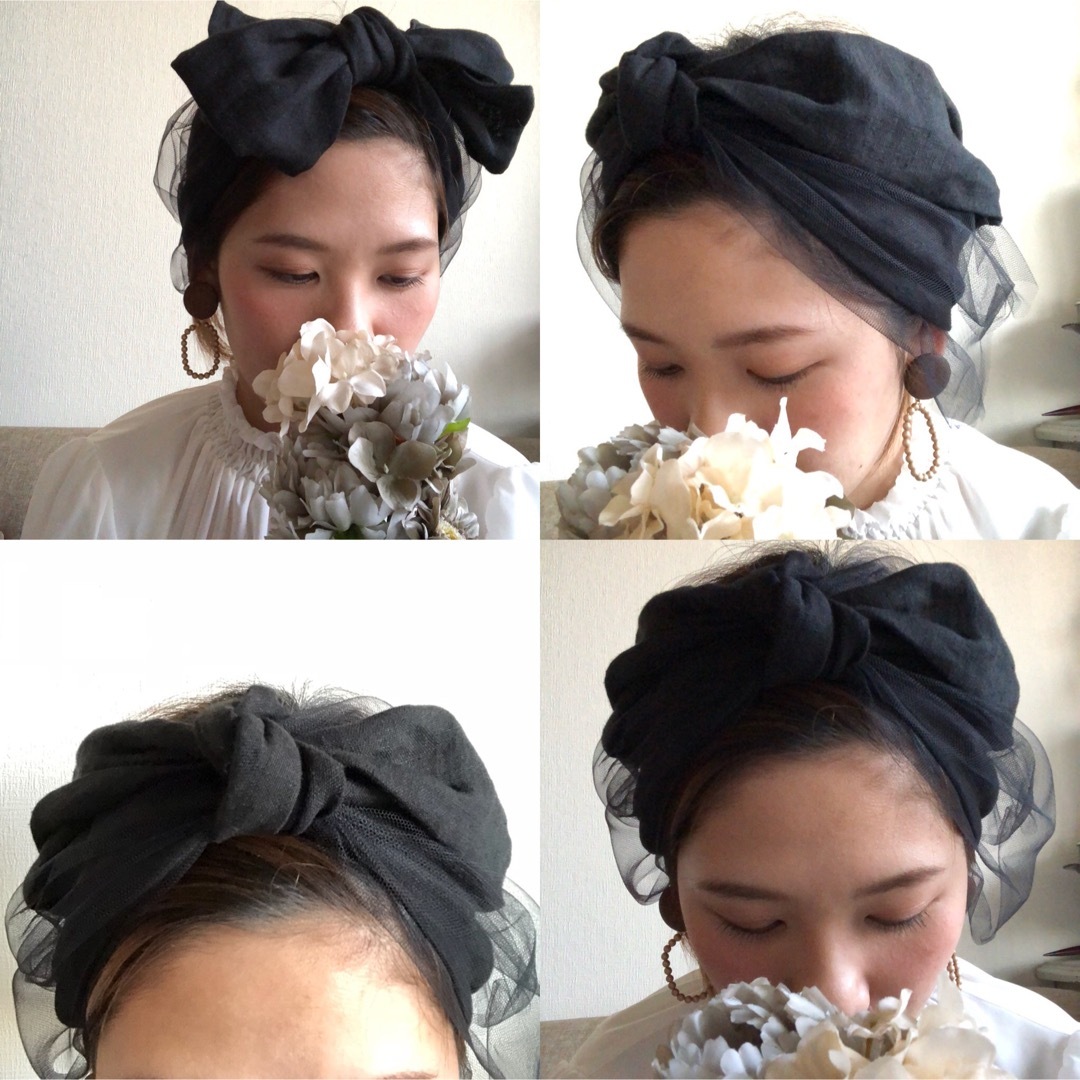 CA4LA(カシラ)のlinen blend 3WAY tulle hairband レディースのヘアアクセサリー(ヘアバンド)の商品写真