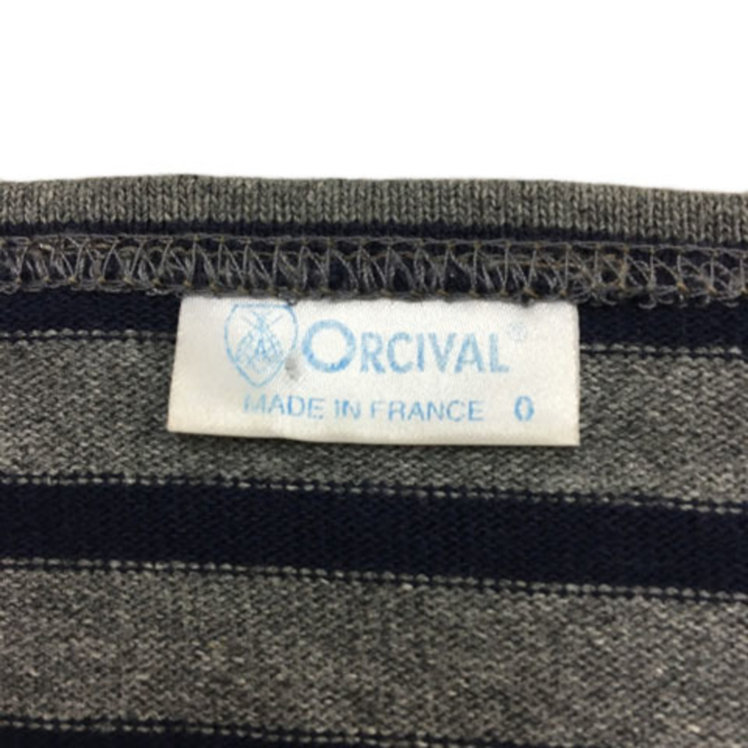 ORCIVAL(オーシバル)のオーチバル オーシバル カットソー Tシャツ ボーダー 長袖 0 グレー 紺 レディースのトップス(カットソー(長袖/七分))の商品写真