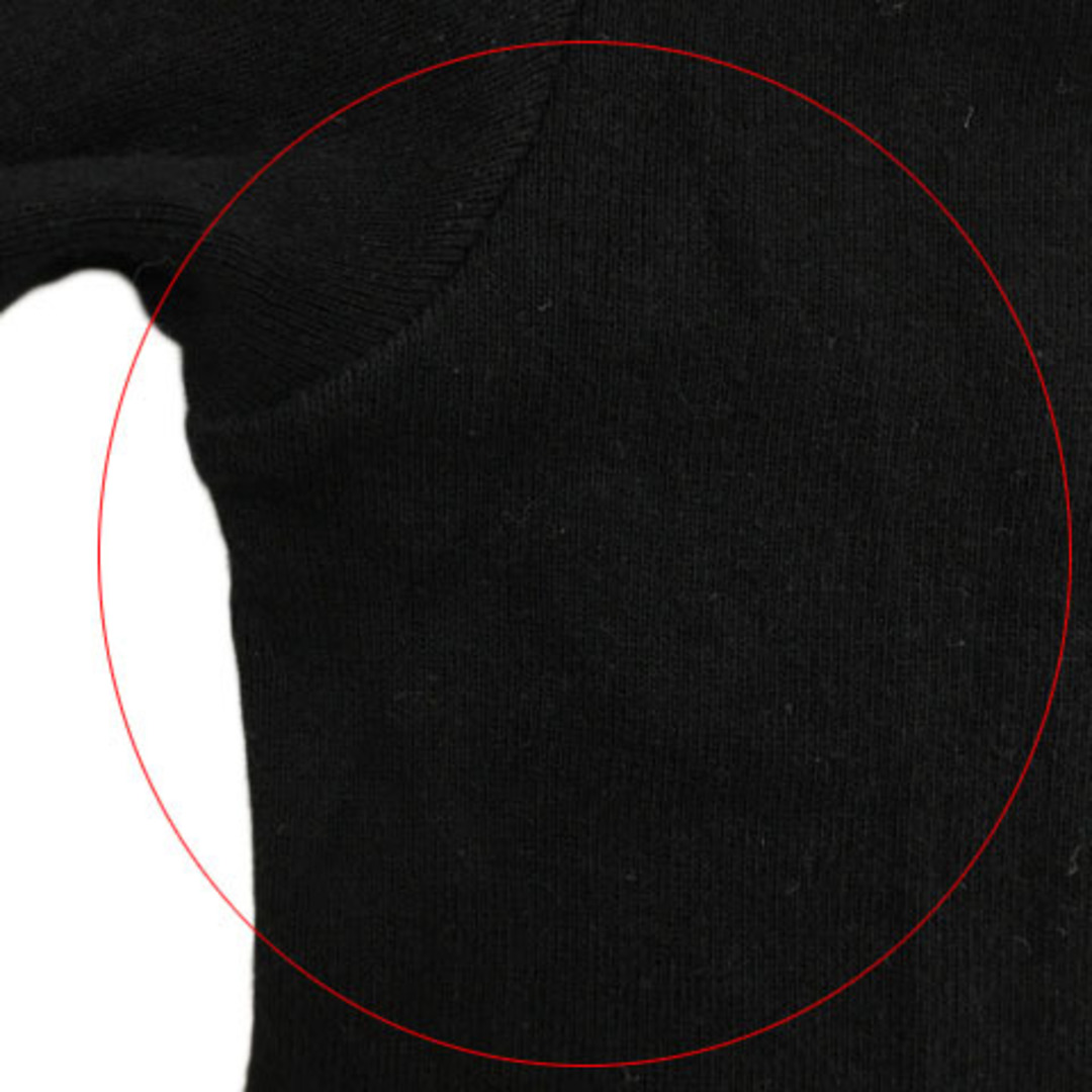 agnes b.(アニエスベー)のアニエスベー カーディガン ニット Uネック リブ 無地 半袖 2 黒 レディースのトップス(カーディガン)の商品写真