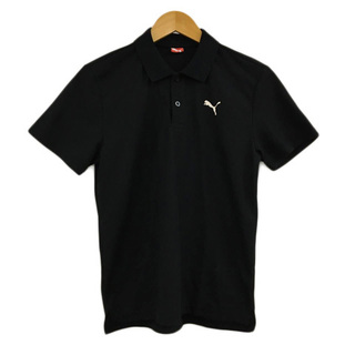 プーマ(PUMA)のプーマ ポロシャツ シャツ スタンダード ロゴ 無地 半袖 S 黒 ブラック(ポロシャツ)