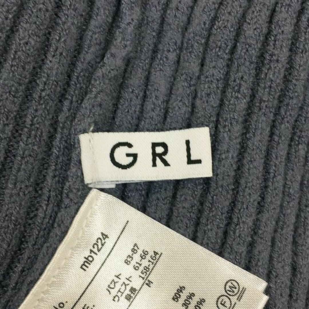 GRL(グレイル)のグレイル セーター ニット スクエアネック オフショルダー 長袖 M 紫 紺 レディースのトップス(ニット/セーター)の商品写真