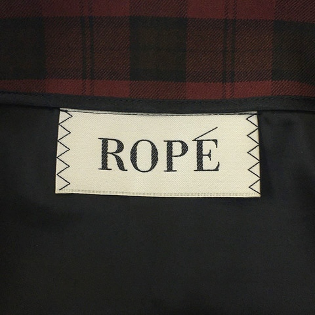 ROPE’(ロペ)のロペ スカート タイト 膝丈 チェック スリット 36 赤 黒 レッド レディースのスカート(ひざ丈スカート)の商品写真