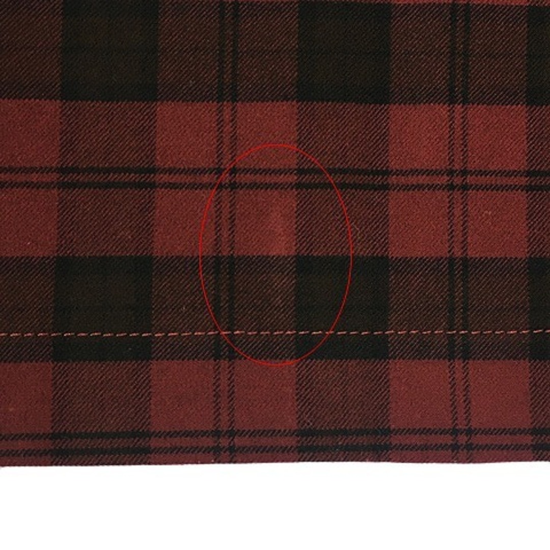 ROPE’(ロペ)のロペ スカート タイト 膝丈 チェック スリット 36 赤 黒 レッド レディースのスカート(ひざ丈スカート)の商品写真