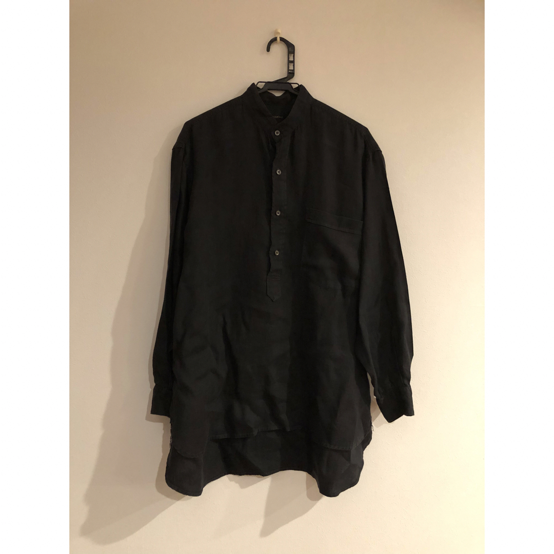 COMOLI - COMOLI 21SS リネンWクロス プルオーバーシャツ CHARCOAL 2の ...