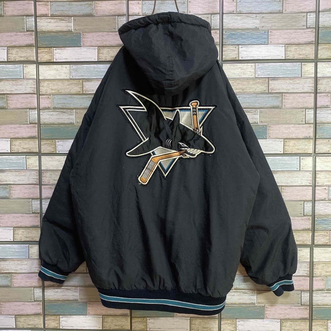 スターター×NHL サンノゼシャークス 中綿ジャケット ブルゾン
