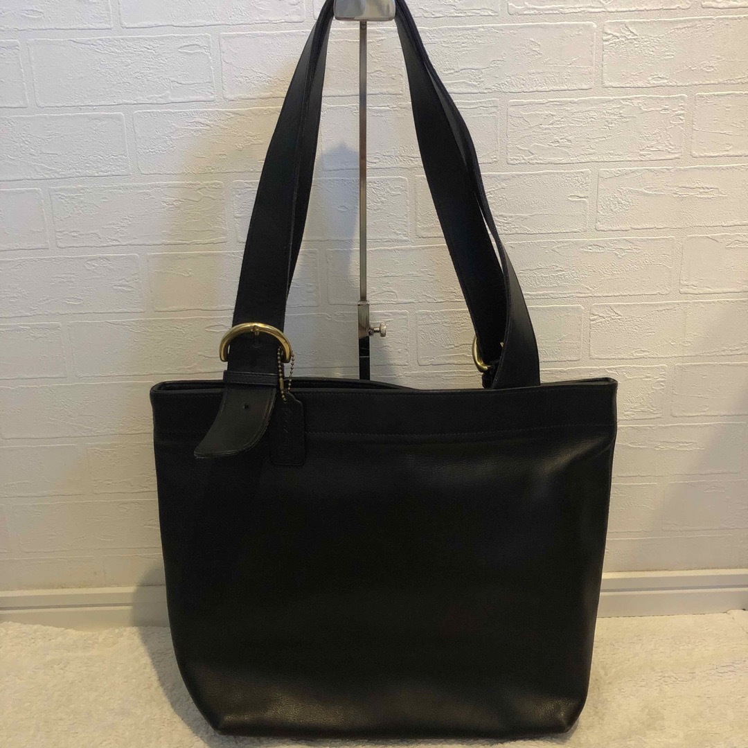 COACH - オールドコーチ トートバッグ レザー 黒 COACHの通販 by にな