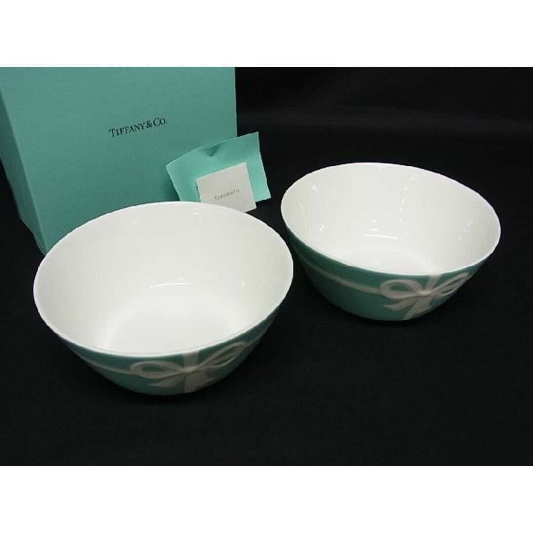 ■新品■未使用■ TIFFANY＆Co. ティファニー ブルーボックス ボウル 皿 食器 2点セット ティファニーブルー×ホワイト系 CA5120WO