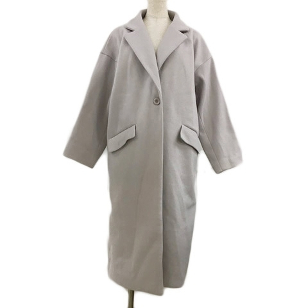 GRL(グレイル)のグレイル GRL コート チェスター シングル ロング 長袖 S グレー 紫 レディースのジャケット/アウター(その他)の商品写真
