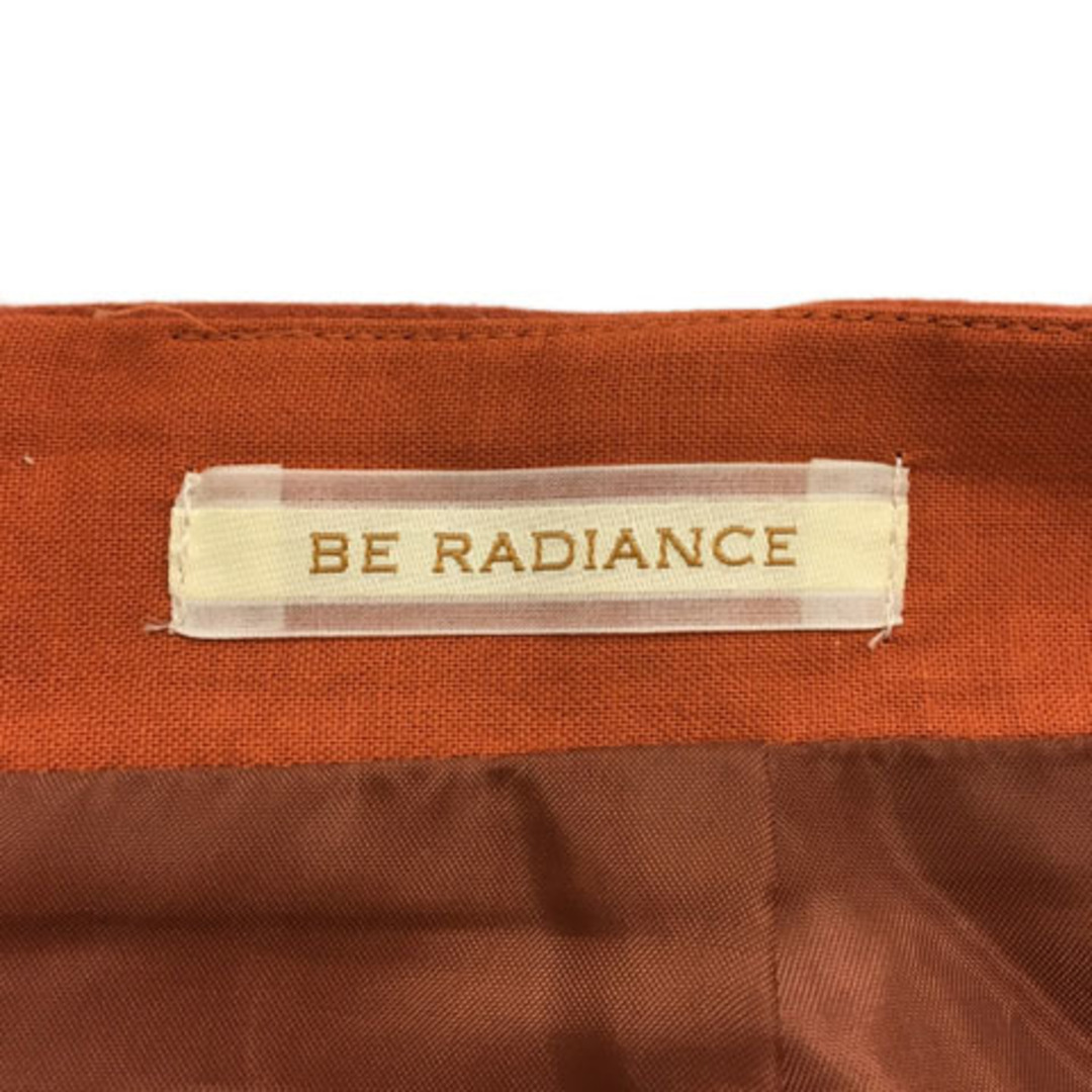 BE RADIANCE(ビーラディエンス)のビーラディエンス スカート 台形 ラップ風 ミニ M オレンジ テラコッタ レディースのスカート(ミニスカート)の商品写真