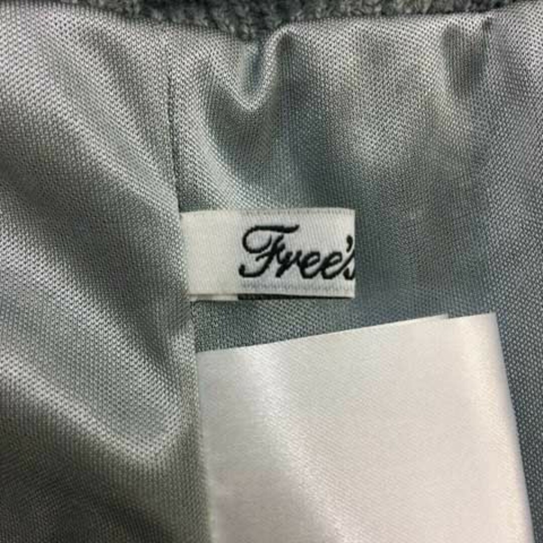FREE'S MART(フリーズマート)のフリーズマート スカート タイト 膝丈 ニット リブ ウエストゴム M グレー レディースのスカート(ひざ丈スカート)の商品写真