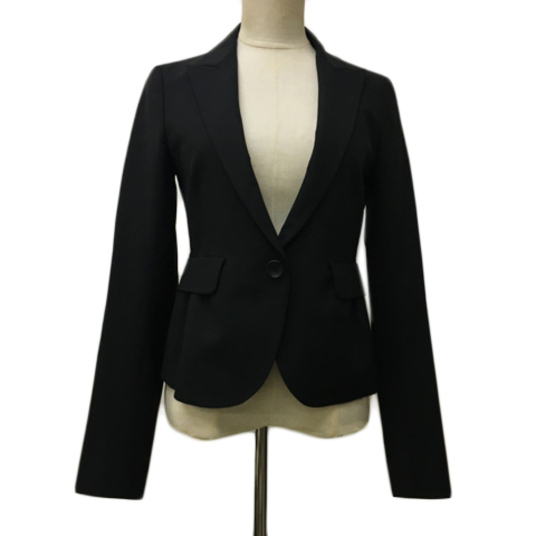 theory(セオリー)のセオリー ジャケット テーラード シングル 肩パット ウール 長袖 0 黒 レディースのジャケット/アウター(その他)の商品写真