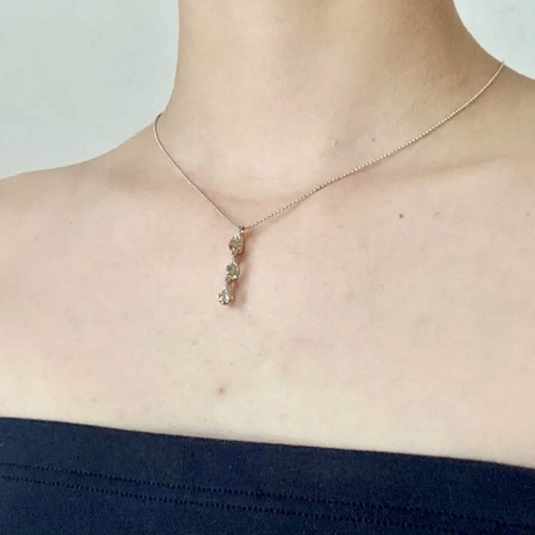 天然無処理 ダイヤモンド ネックレス 計1.00ct K18WGの通販 by ワンコ