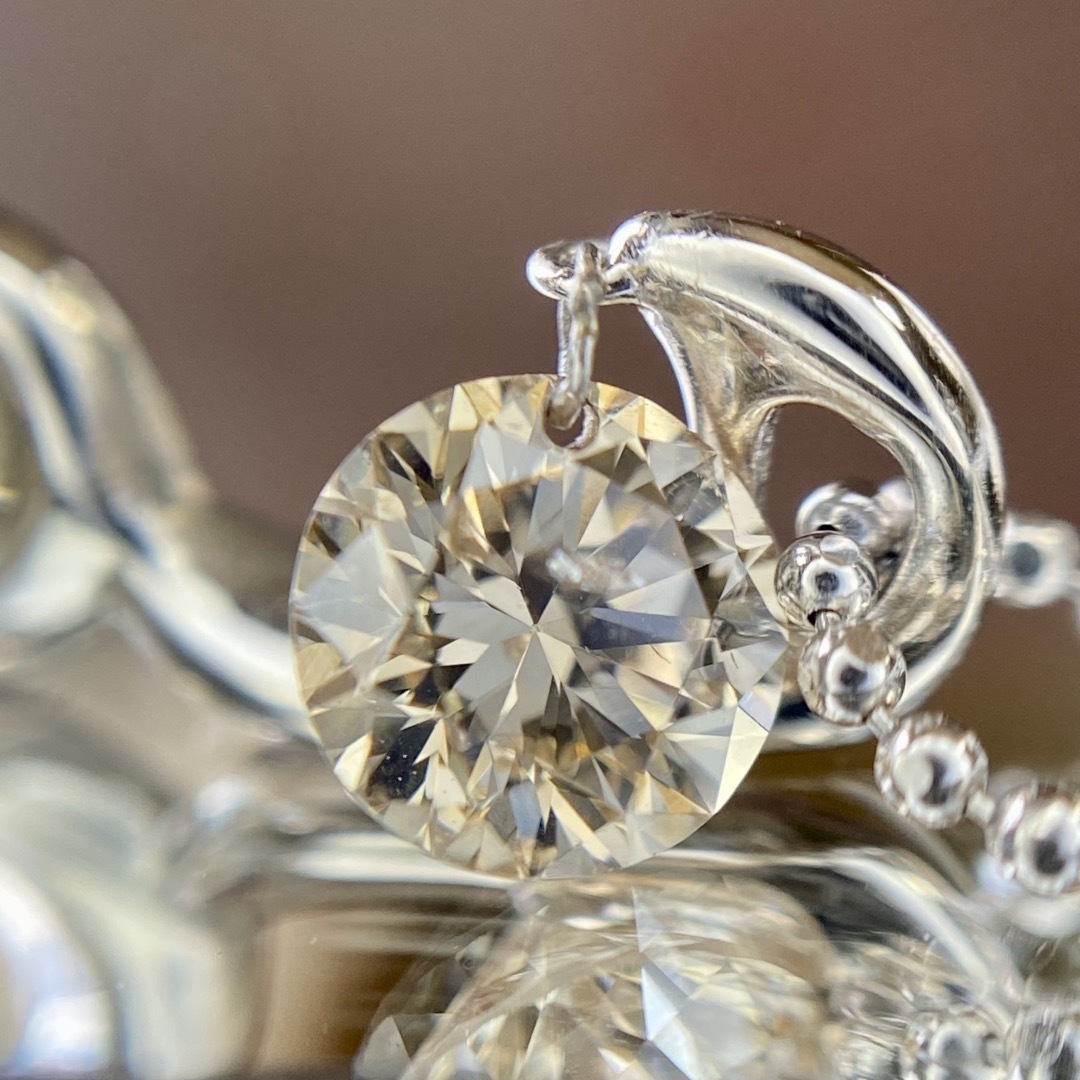 天然無処理 ダイヤモンド ネックレス 計1.00ct K18WGの通販 by ワンコ