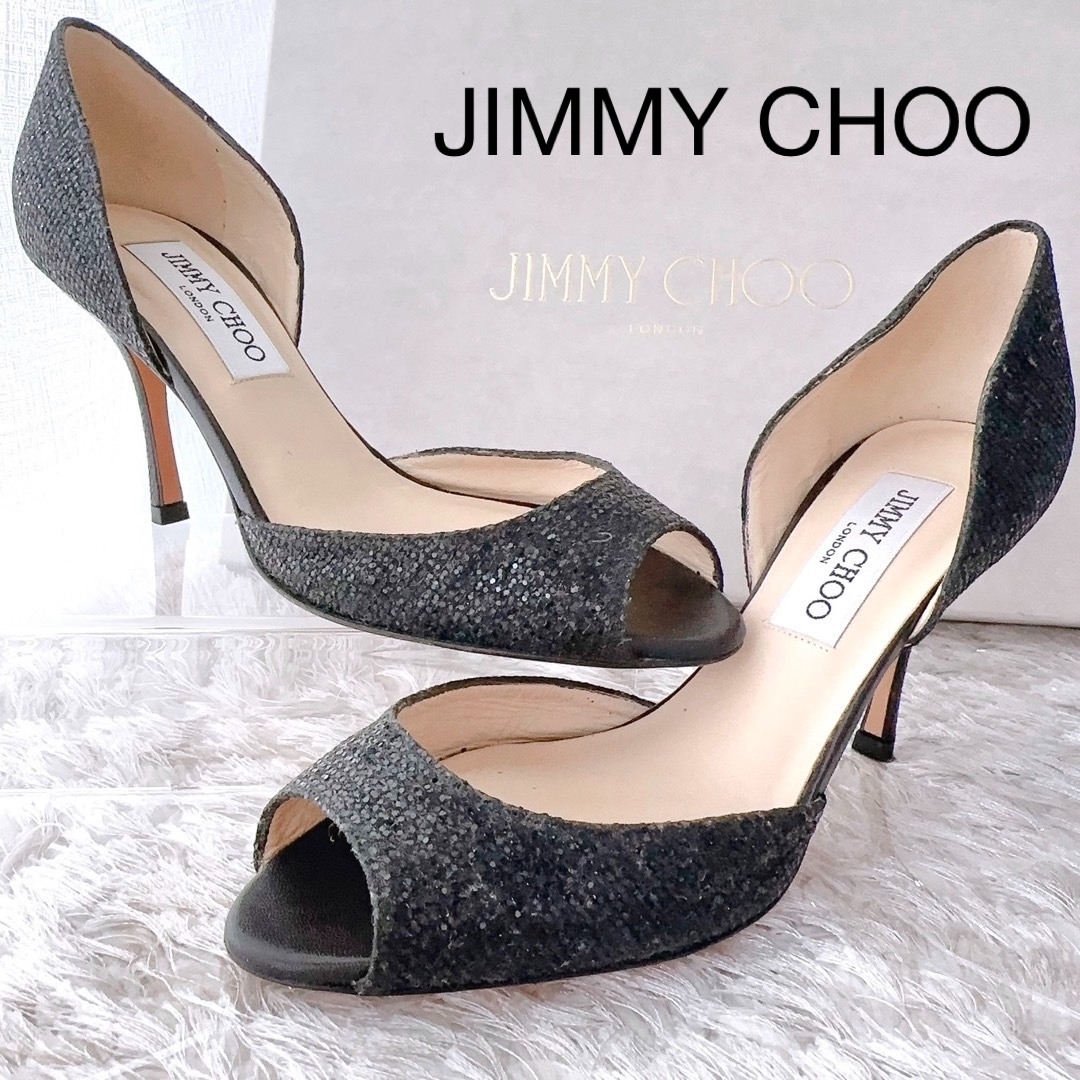 jimmy choo ジミーチュウ　ラメ　サンダル　ハイヒール　パンプス　美品 | フリマアプリ ラクマ