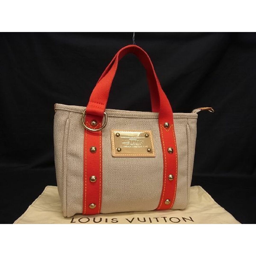 LOUIS VUITTON(ルイヴィトン)の■極美品■ LOUIS VUITTON ルイヴィトン M40038 アンティグア カバPM ハンドバッグ トート 手提げ 手持ち ベージュ系×レッド系 AF9472ｹZ レディースのバッグ(その他)の商品写真