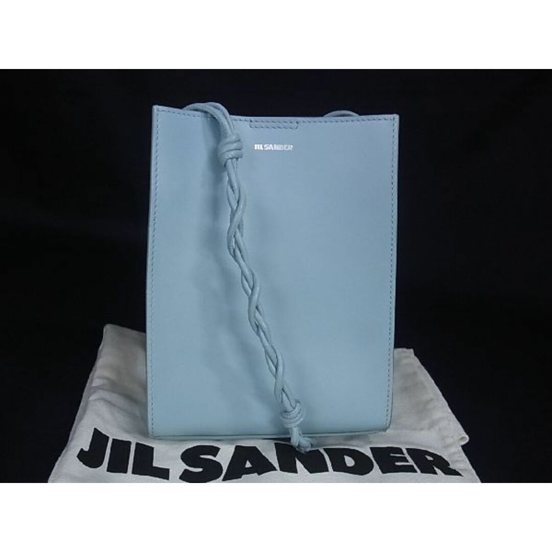 状態■新品■未使用■ JIL SANDER ジルサンダー タングルスモール レザー ショルダーバッグ サコッシュ 肩掛け ライトブルー系 AI2645NZ