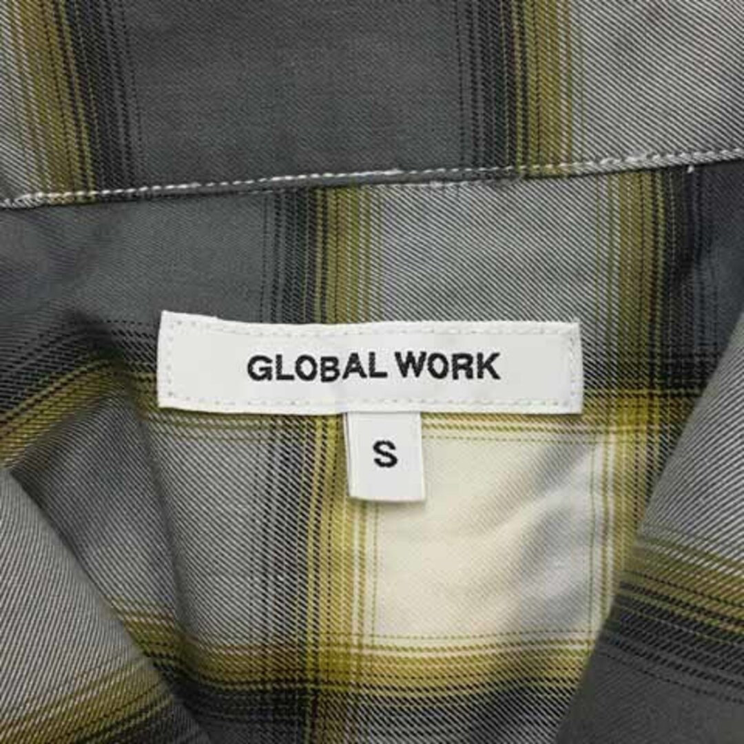 GLOBAL WORK(グローバルワーク)のグローバルワーク シャツ カジュアル チェック 長袖 S グレー 白 メンズのトップス(シャツ)の商品写真