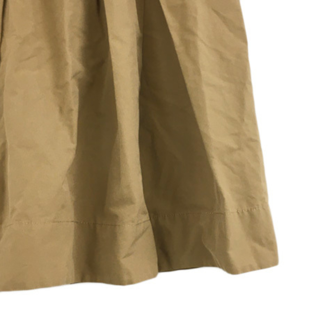 Demi-Luxe BEAMS(デミルクスビームス)のデミルクス ビームス スカート フレア ミニ タック 無地 38 ベージュ 茶 レディースのスカート(ミニスカート)の商品写真