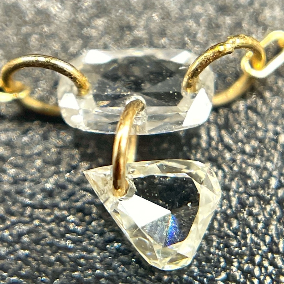 ハートモチーフダイヤモンド 0.10ct ネックレス k10 | フリマアプリ ラクマ