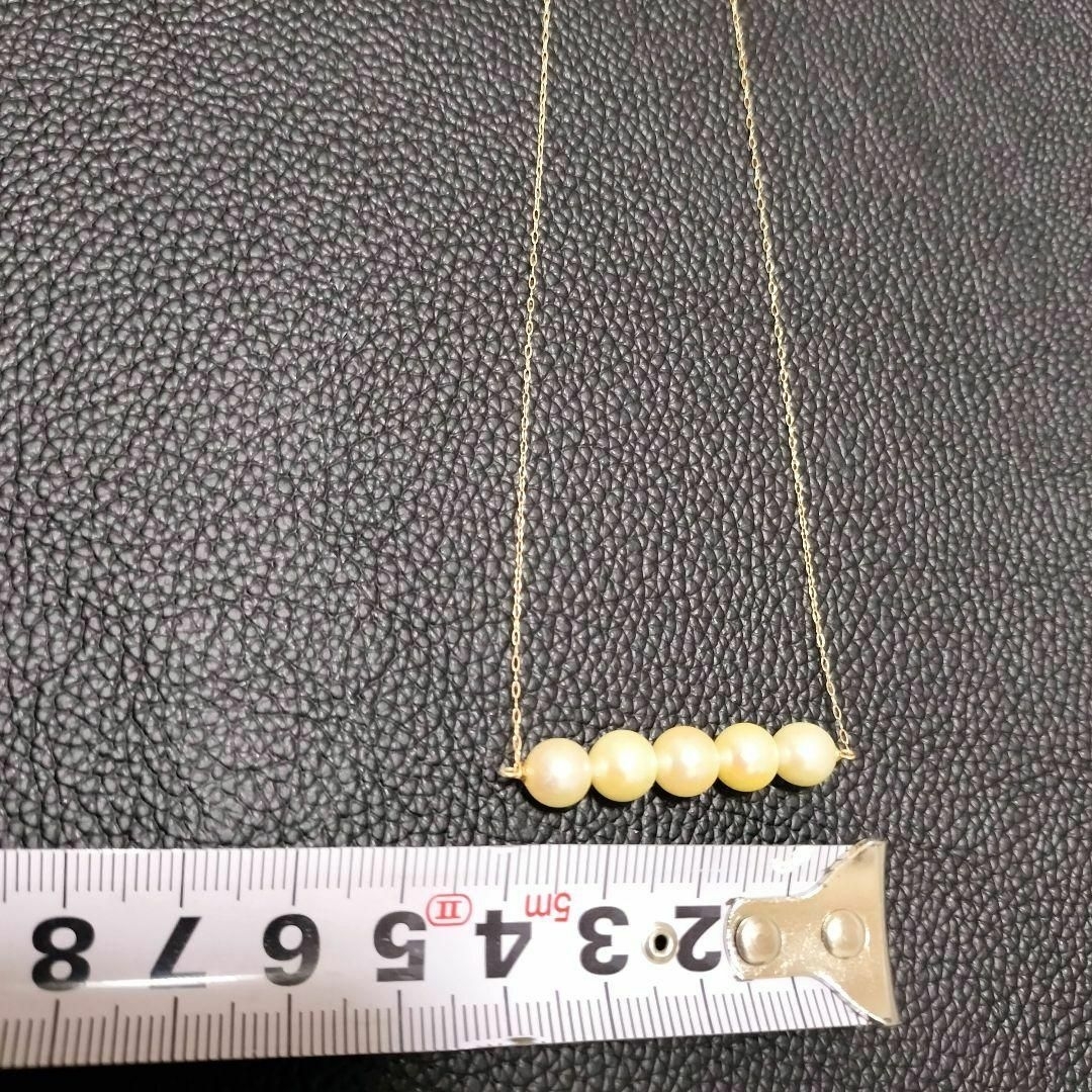 美品 k18 アコヤパール 7mm ネックレス ペンダント レディース 金