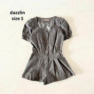 ダズリン(dazzlin)の【美品】Sサイズ dazzlin ダズリン ドット柄オールインワン サロペット(サロペット/オーバーオール)