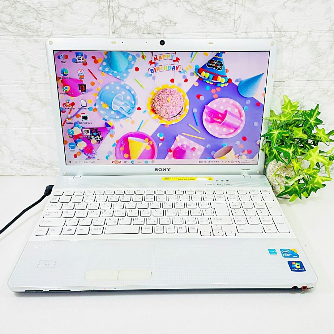 VAIO - 美品✨ホワイトVAIO✨ノートパソコン オフィス付き カメラ