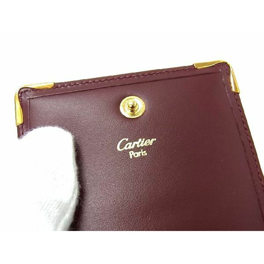 ■新品■未使用■ Cartier カルティエ マストライン レザー コインケース コインパース 小銭入れ 財布 ウォレット ボルドー系 AG3134WZ