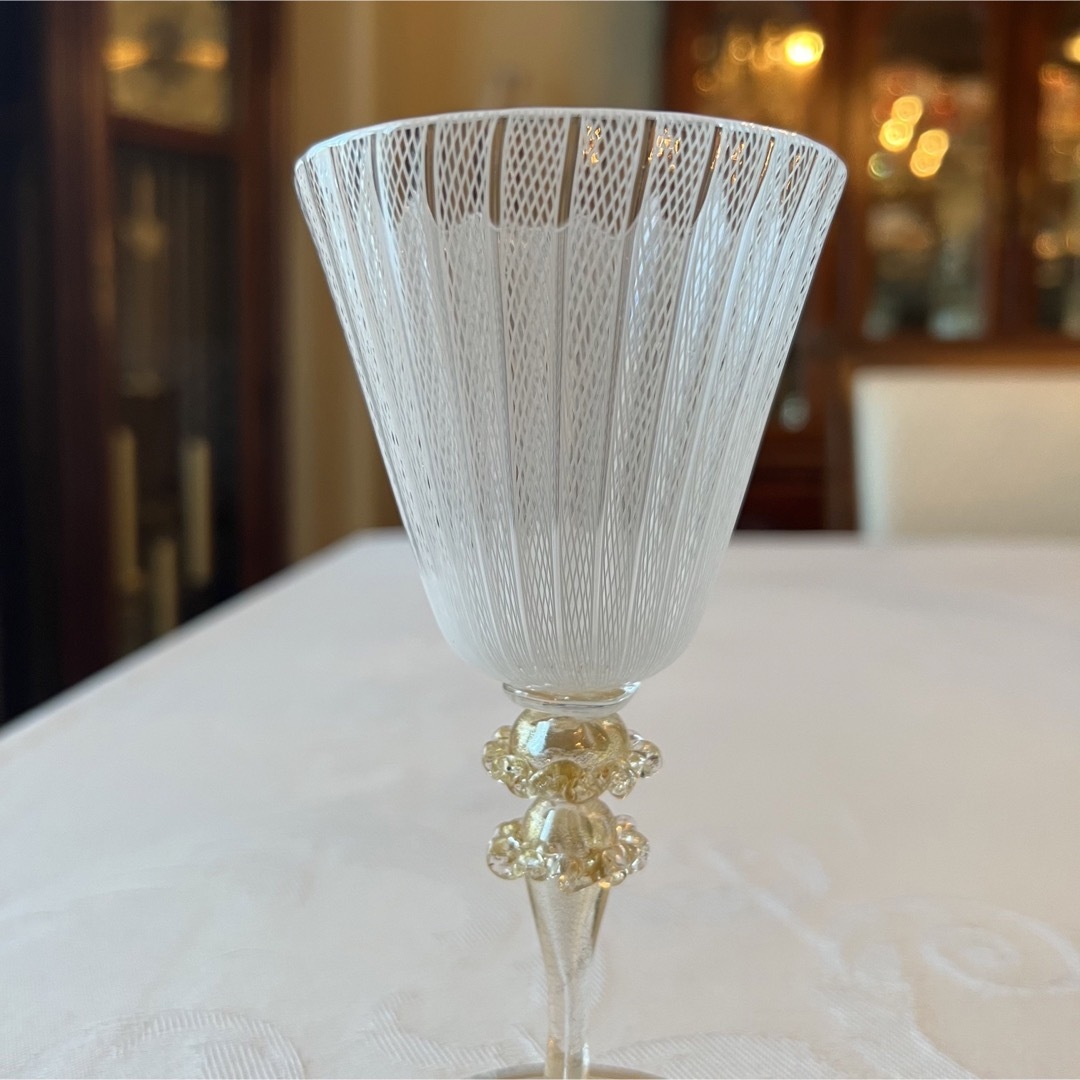 ムラーノ】希少 イタリア 美品 アンティーク ベネチアングラス ワイン