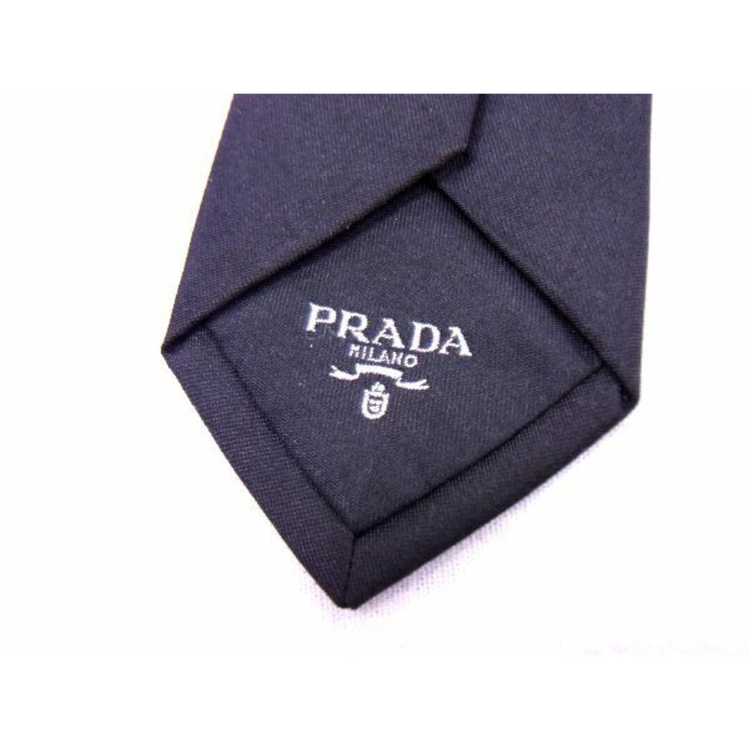■極美品■ PRADA プラダ シルク100％ ネクタイ メンズ ブラック系 AJ8248ｱZ 3