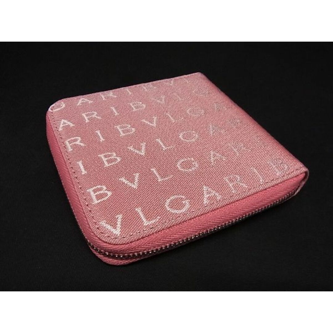 BVLGARI(ブルガリ)の■極美品■ BVLGARI ブルガリ ロゴマニア キャンバス ラウンドファスナー 財布 ウォレット レディース ピンク系 AK5745  メンズのファッション小物(長財布)の商品写真