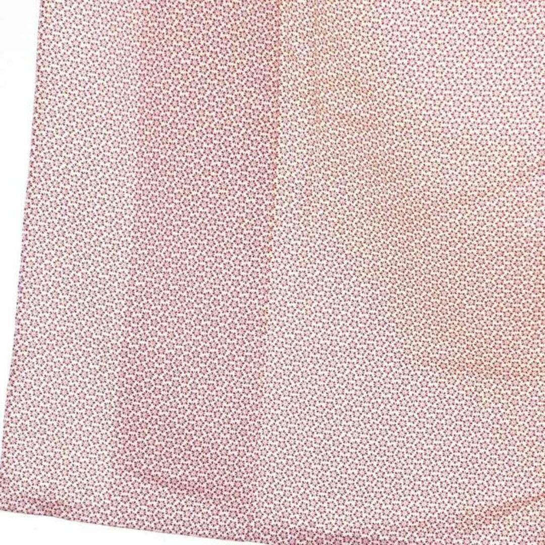 小紋 身丈156cm 裄64cm 前幅23cm 後幅31cm 袖丈49cm 正絹(シルク) レディース 単衣 初夏・初秋用 白地 裄Mサイズ 美品 リサイクル リユース