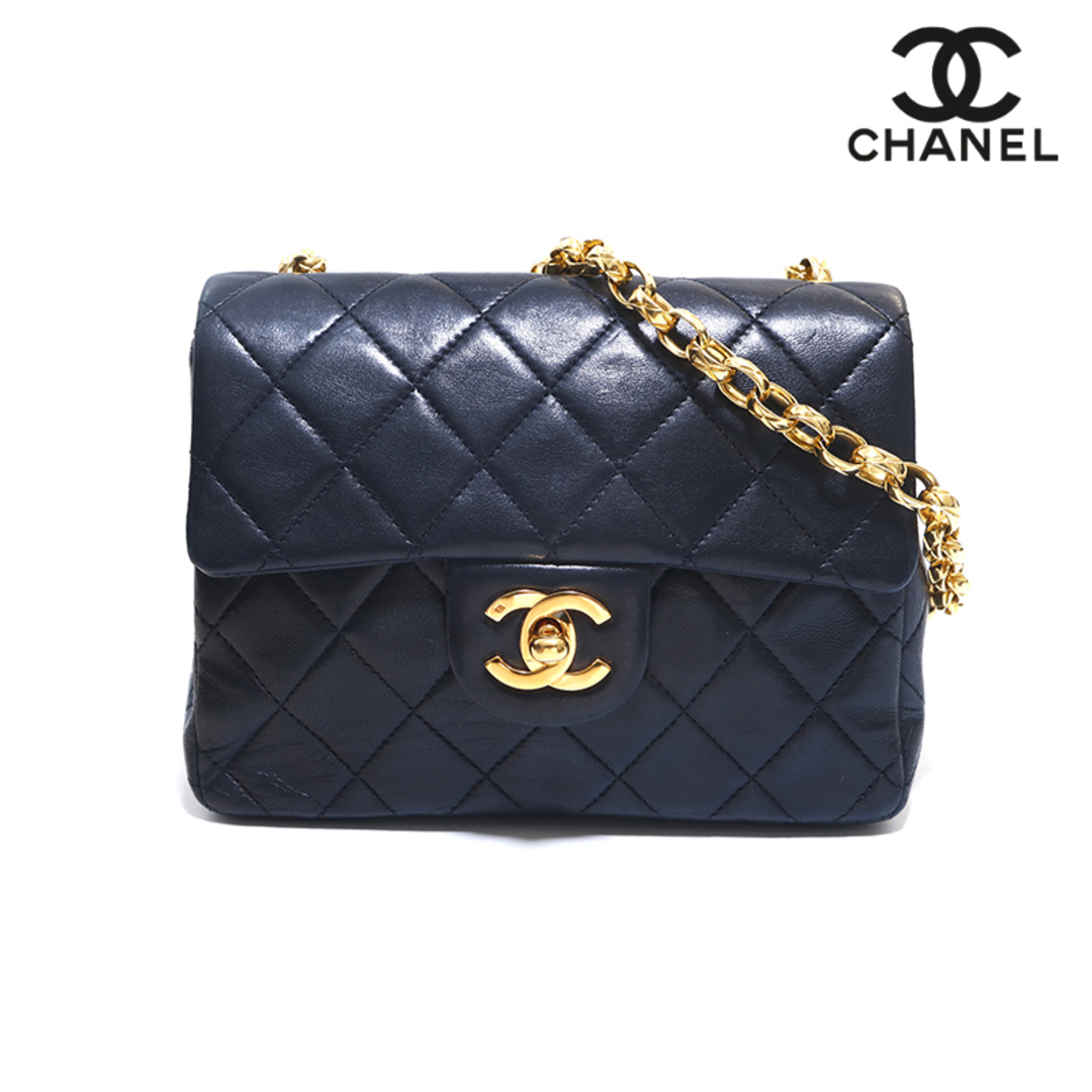 シャネル CHANEL マトラッセ ラムスキン フラップ チェーン ショルダーバッグ