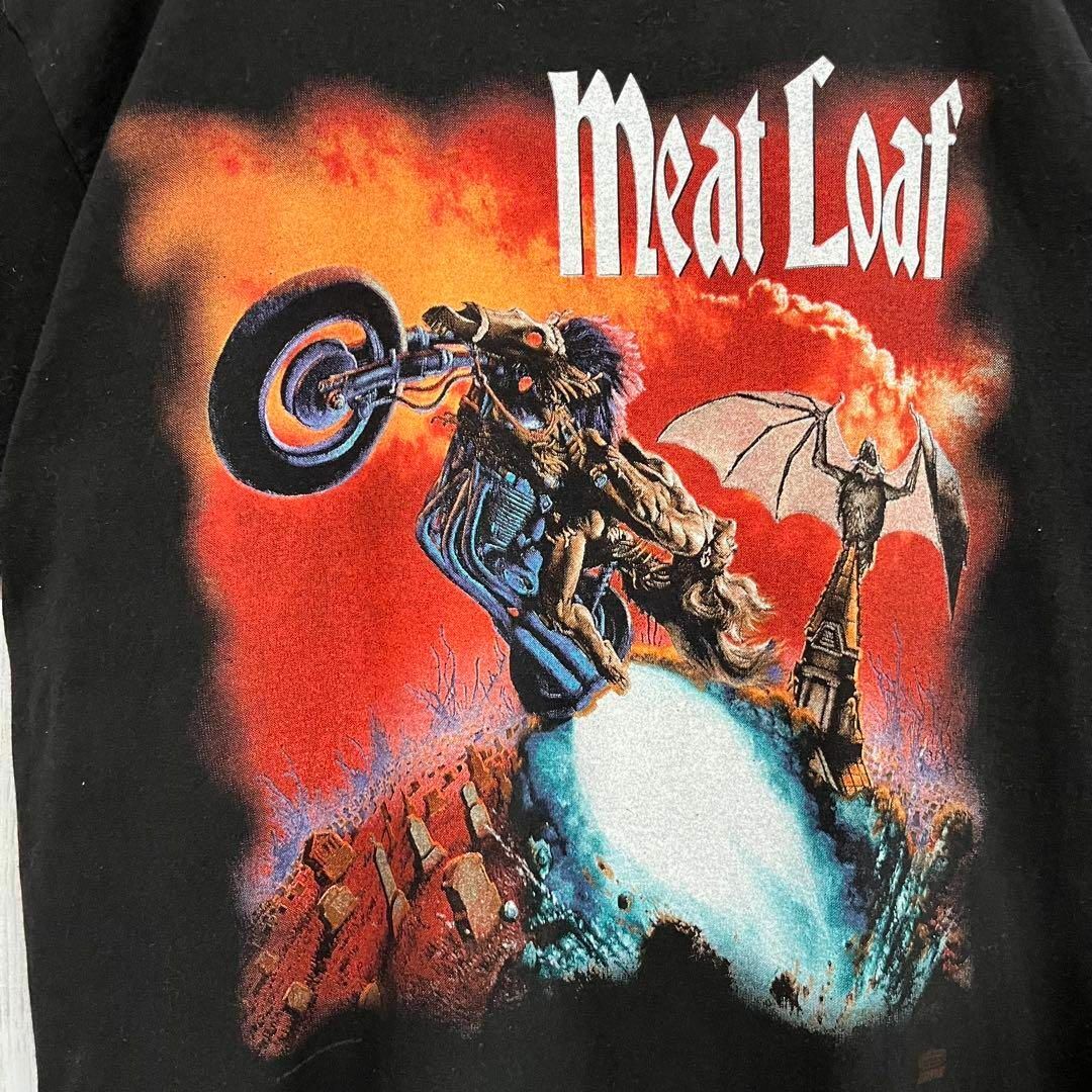 Hanes(ヘインズ)のロックバンドTシャツ古着　MEAT LOAFバックプリントTシャツ　サイズXL黒 メンズのトップス(Tシャツ/カットソー(半袖/袖なし))の商品写真