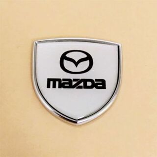 マツダ(マツダ)のMAZDA 　マツダ　3D金属ステッカー シルバー　１枚(車外アクセサリ)
