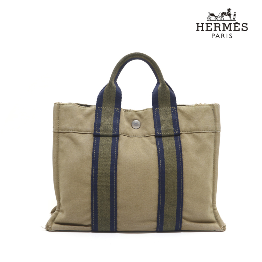 HERMES エルメス フールトゥPM  ハンドバッグ トートバッグ キャンバス