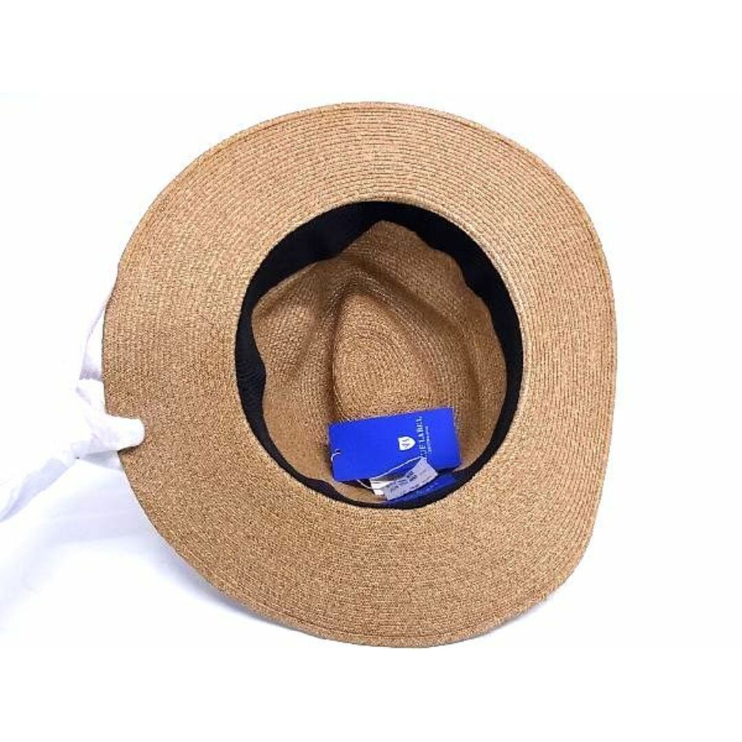 ■新品■未使用■ BLUE LABEL CRESTBRIGE ブルーレーベルクレストブリッジ ペーパー リボン ハット 帽子 レディース ベージュ系 AJ8774ｷk