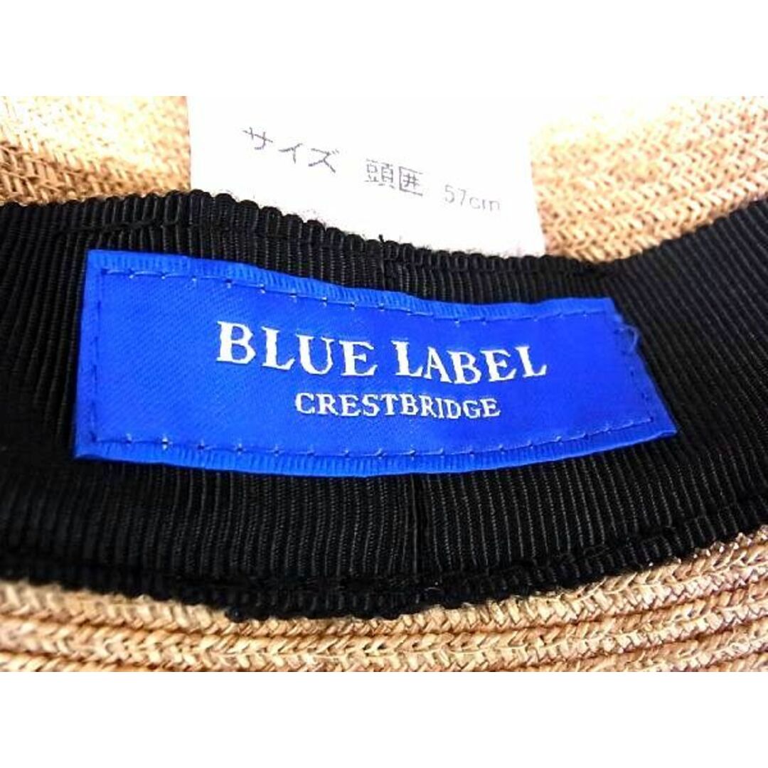 ■新品■未使用■ BLUE LABEL CRESTBRIGE ブルーレーベルクレストブリッジ ペーパー リボン ハット 帽子 レディース ベージュ系 AJ8774ｷk