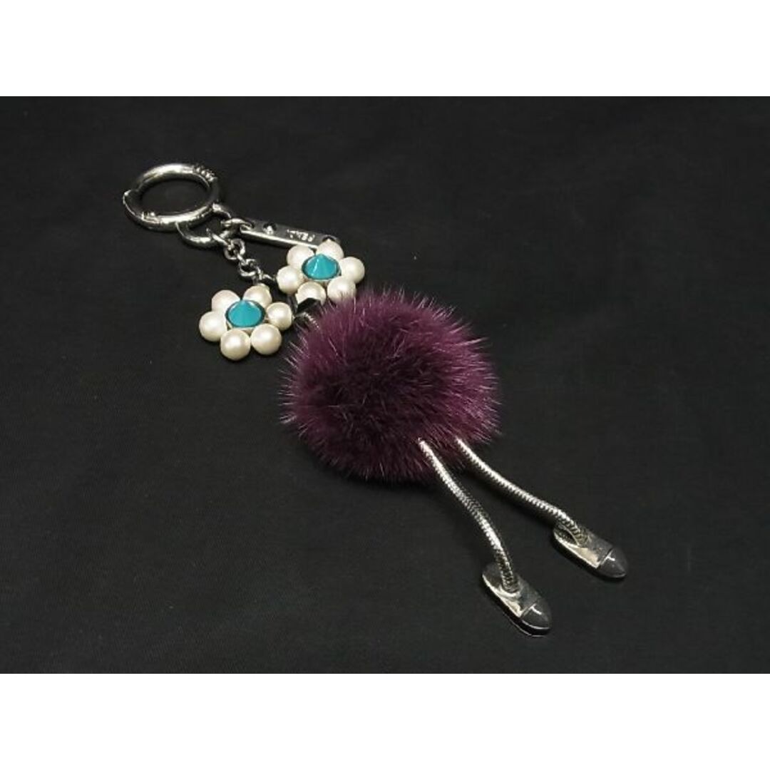 FENDI - ■極美品■ FENDI フェンディ 7AR644 バッグバグズ ミンクファー バッグチャーム キーホルダーパープル系 AH4676ｵZ