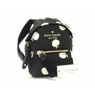 ケイトスペードニューヨーク(kate spade new york)の■新品■未使用■ kate spade ケイトスペード K9147 ナイロン アップル柄 リュックサック キーホルダー キーリング ブラック系 BC4682sZ(その他)