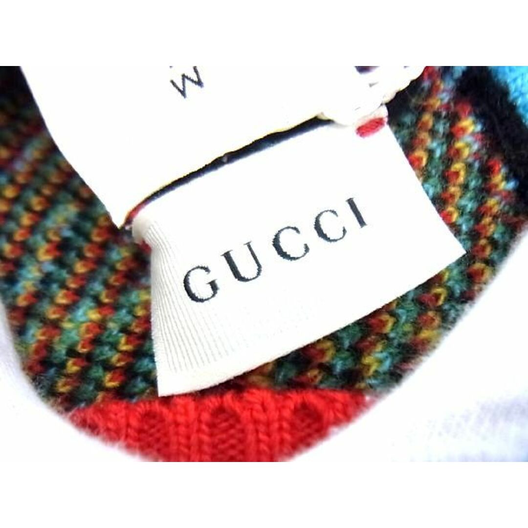 Gucci(グッチ)の■新品■未使用■ GUCCI グッチ ウール100％ ニット帽 ニットキャップ 帽子 サイズ M キッズ ブラック系×マルチカラー AF4129ｱZ メンズのファッション小物(その他)の商品写真