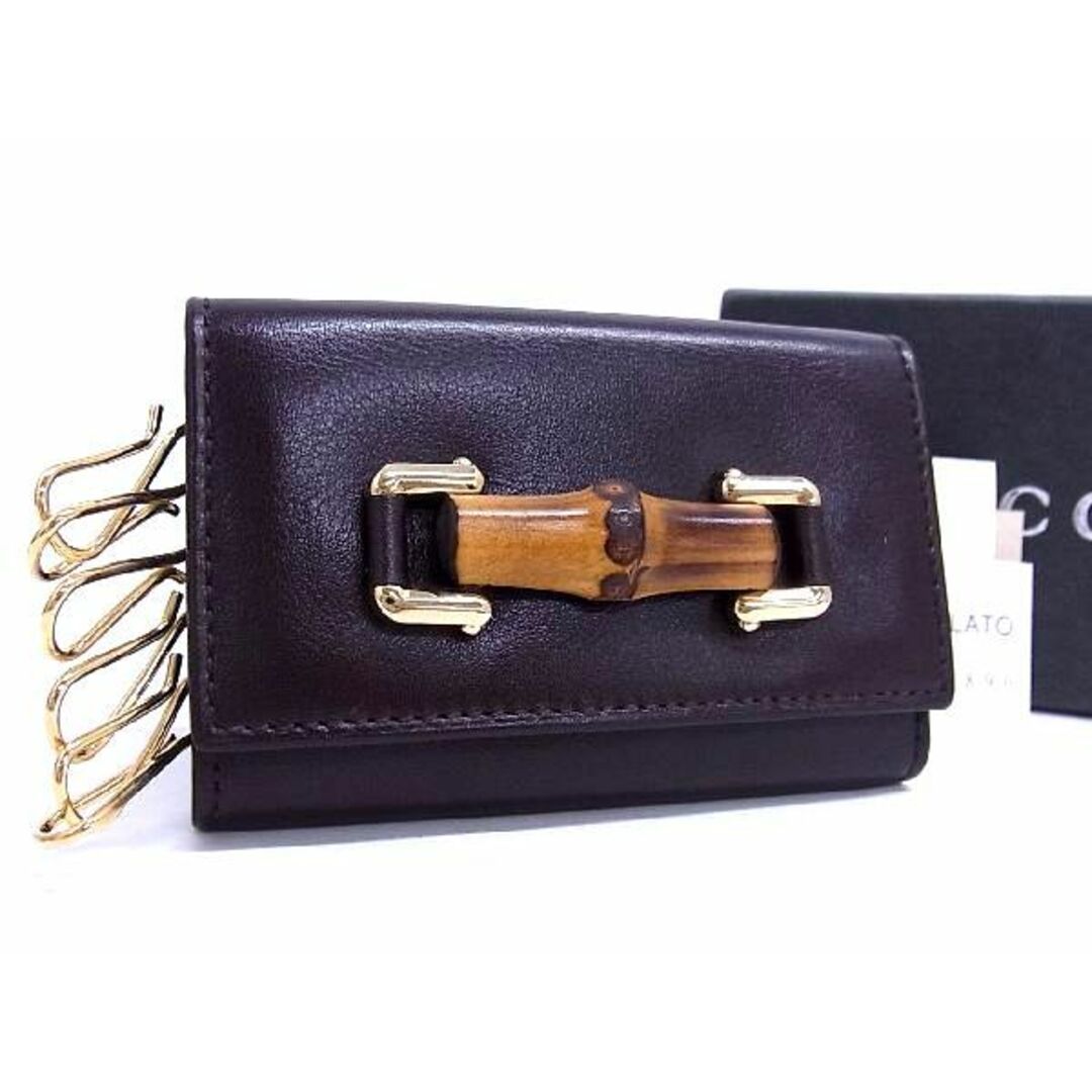 □新品□未使用□ GUCCI グッチ 033 0416 0812 バンブー レザー 6連