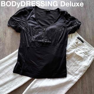 ボディドレッシングデラックス(BODY DRESSING Deluxe)のボディドレッシングデラックス　カットソー　バルーン袖　ブラウス　トップス　ジップ(カットソー(半袖/袖なし))