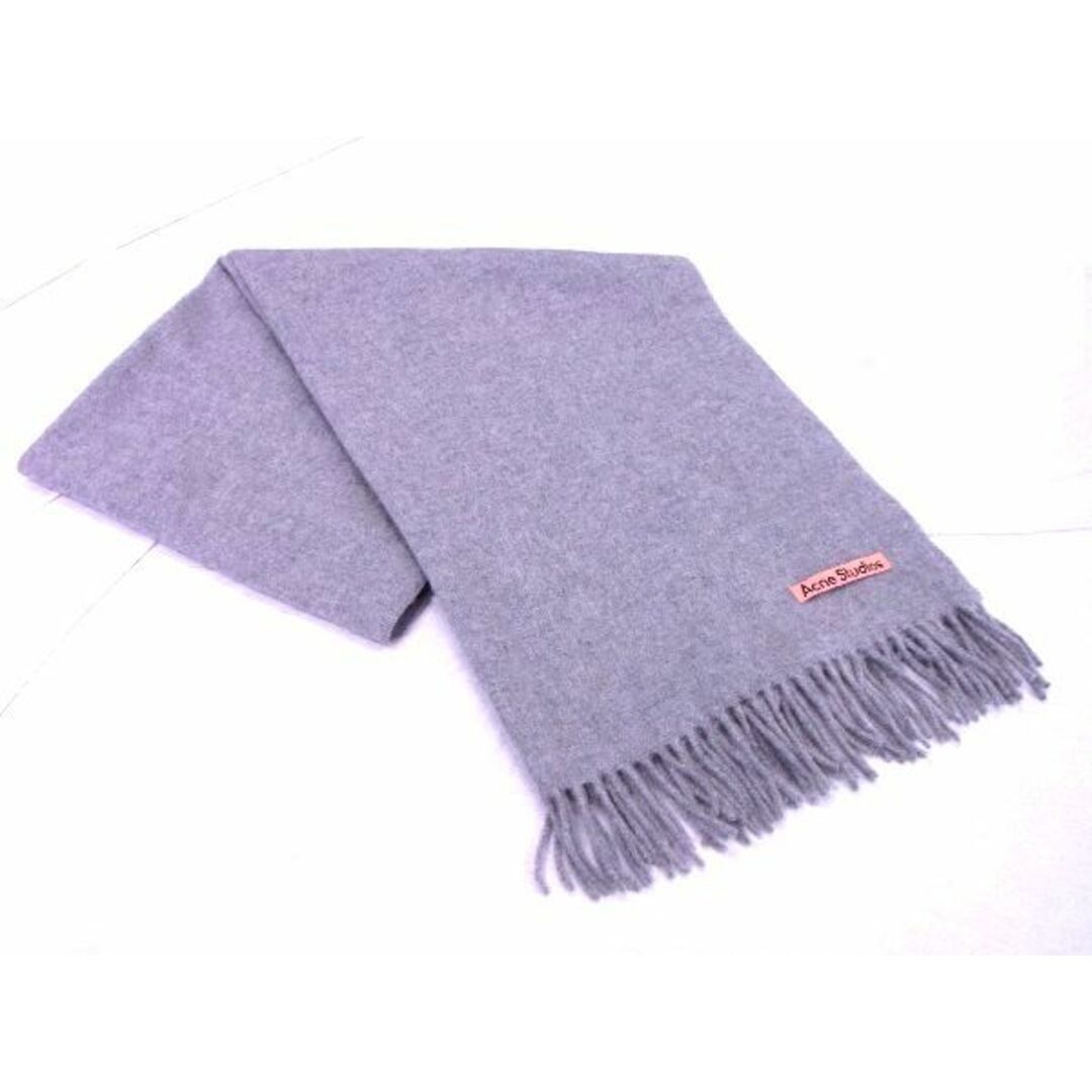 ■新品■未使用■ Acne Studios アクネストゥディオズ ウール100％ フリンジ マフラー ストール レディース グレー系 AH2285ｱZ  | フリマアプリ ラクマ