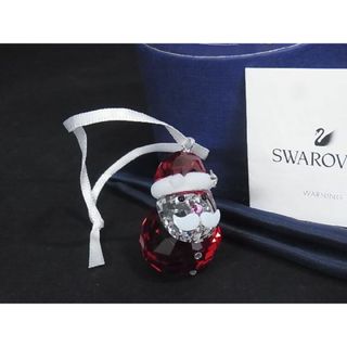 スワロフスキー(SWAROVSKI)の■新品■未使用■ SWAROVSKI スワロフスキー 5544533 ロッキングサンタクロース クリスマス オーナメント オブジェ レッド系 AG7593WP(その他)