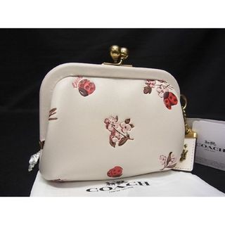 新品 未使用 COACH コーチ 花柄 小銭入れ 財布 レディース メンズ 白