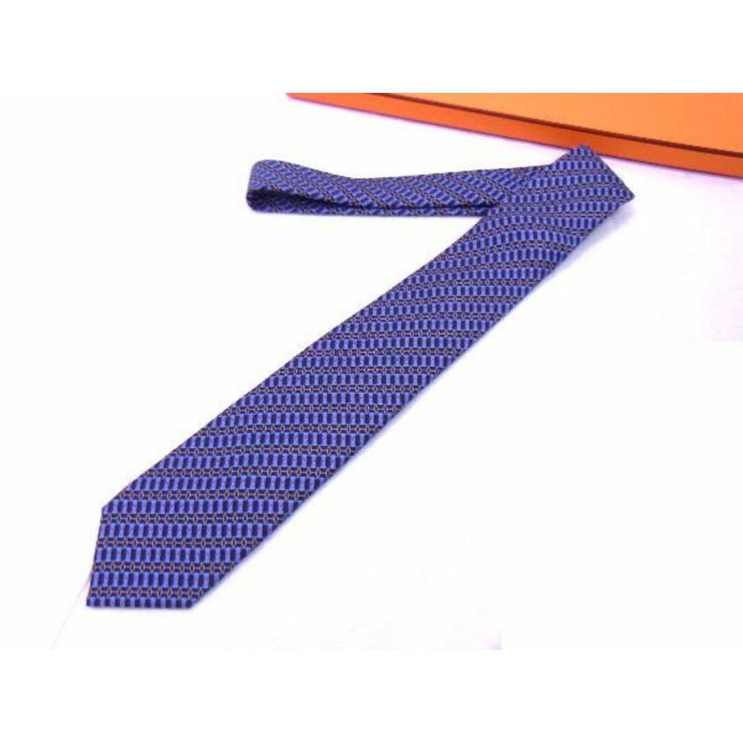 □新品□未使用□ HERMES エルメス シルク100% 総柄 ネクタイ