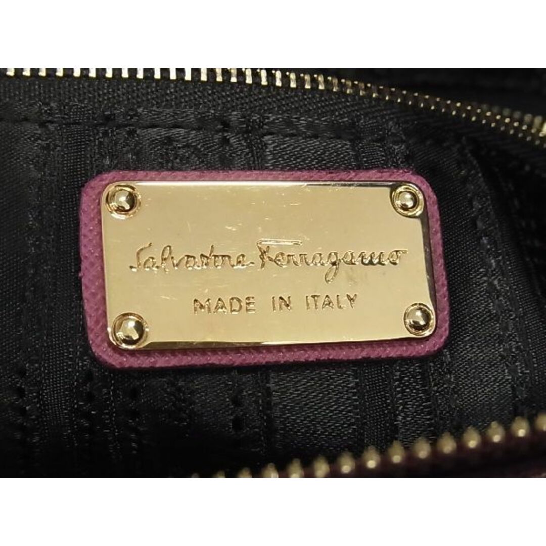 ■極美品■ SalvatoreFerragamo フェラガモ ダブルガンチーニ EE-21 F317 レザー 2WAY ハンドバッグ ショルダー トート ピンク系 AP1249