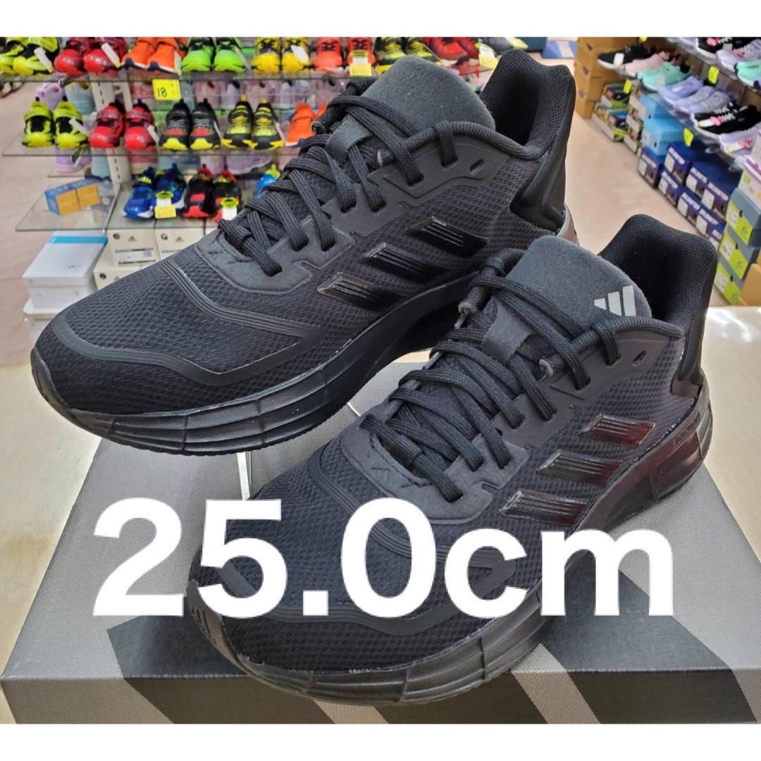 adidas DURAMO 25cm スニーカー 新品 ブラック ジョギング