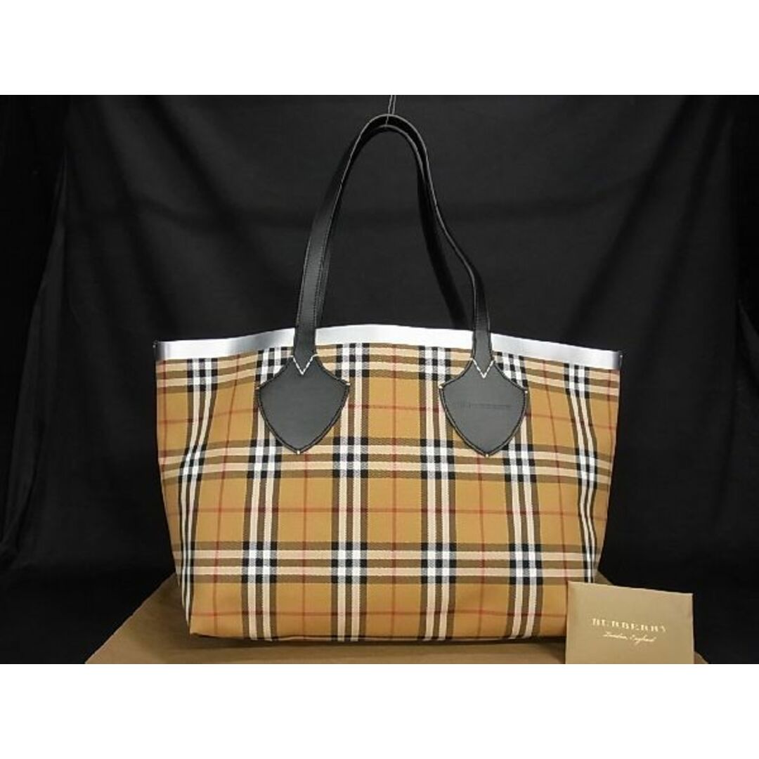 □新品同様□ BURBERRY バーバリー ノバチェック キャンバス×レザー