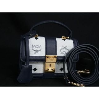 エムシーエム(MCM)の■新品■未使用■ MCM エムシーエム モノグラム ヴィセトス柄 レザー 2WAY ハンドバッグ ミニバッグ ショルダー ネイビー系 AL6499(リュック/バックパック)